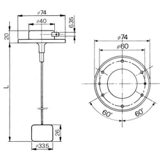 Flotteur de réservoir pour tracteur FIAT 5119739 adaptable