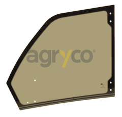 Vitre de porte superieure gauche - plate - non teintee pour téléscopique MERLO 108003 adaptable