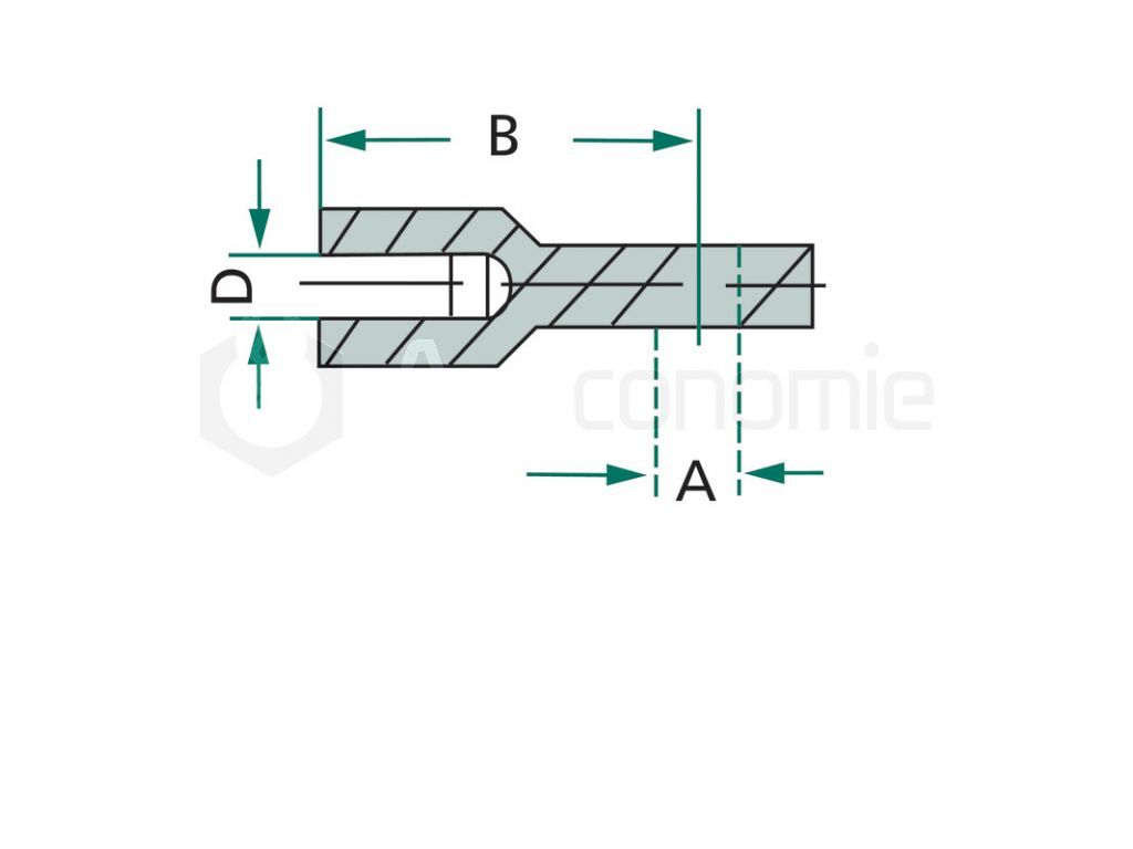 Oeillet M8 x 16 x 10 mm pour machine agricole adaptable