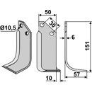 Fräsmesser Rechts 151 x 50 Badalini BAD36R Nachbau