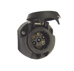 Prise femelle 7 plots 12 V en plastique adaptable