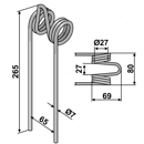 Griffe Ø7mm pour semoir KÖCKERLING 301034 adaptable - Blacksteel©