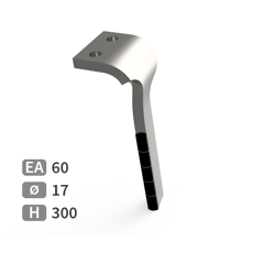 Dent de herse rotative Droite avec plaquettes carbure MASCHIO GASPARDO M36100215 adaptable