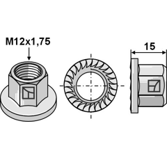 Ecrou pour cultivateur HORSCH 00350084 adaptable