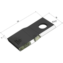 KM-Klinge links 126x48x4 mm Loch: 20 5x23 mm 56110900N Taarup Nachbau 