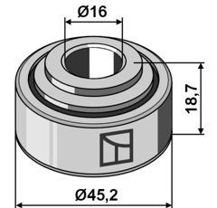 Roulement XG204PY3 pour HORSCH 00310104 adaptable - Blacksteel©