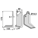 Fräsmesser - links MAS11L Maschio by Muzzi