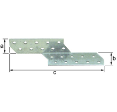 Equerre gauche renvoyée 32 x 32 x 170 x 2 mm senzimer