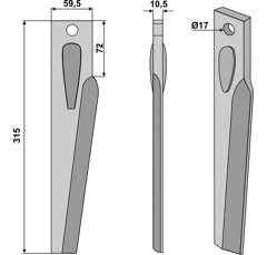 Kreiseleggenzinken - links RH80L Lely Nachbau