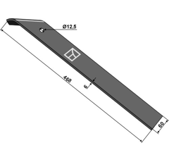Messer für Messeregge 60x6 (gerade) Nachbau