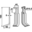 Fräsmesser - links GOL11L Goldoni Nachbau