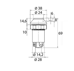 Bouton poussoir pour machine agricole FENDT X830240092000 adaptable