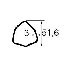 Machoire 30,2x79,4 mm tube triangle 51,6x3 mm | BONDIOLI