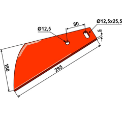 Grattoir 295 x 180 x 5 mm adaptable - Blacksteel©