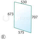 Vitre de porte D/G pour machine agricole CASE IH 520591 adaptable