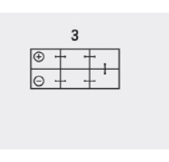 Batterie NUMAX Premium 629SHD 12V - 200Ah - P+ en haut à gauche