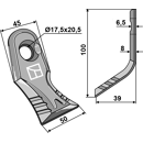 Couteau-Y pour broyeur 100x45mm NICOLAS 112706 adaptable - Blacksteel©