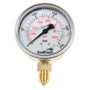 Manometer glyzeringefüllt,1/4"einschraub Gewinde  ValCon
