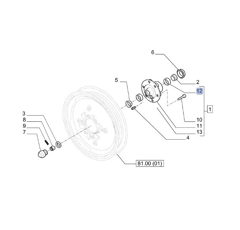 Roulement conique pour tracteur FORD 86512015 adaptable