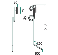Griffe pour semoir EINBÖCK 15.002 adaptable