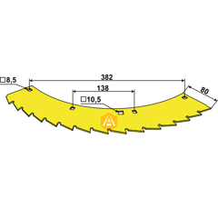 Sägemesser für Mischwagen KEMPER 67746 Nachbau