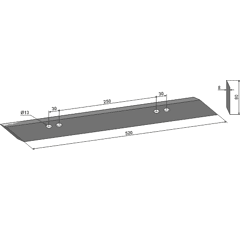 Messer für Messerwalzen 520 - 77900823 | Amazone - Nachbau