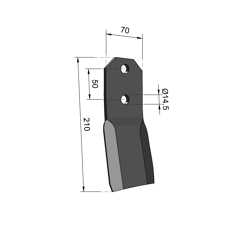 Lame de rotalabour PEGORARO 005333 adaptable