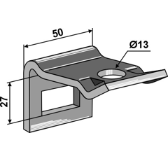 Bride de fixation LEMKEN 3534669 adaptable - BlackSteel©