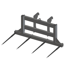 Pic bottes frontal Ø 45 mm pour type d'attelage JCB ETROIT adaptable