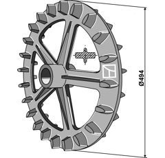 Rueda crosskill Ø 494 mm adaptable