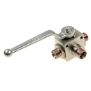 Zweiwege Umschalthahn,3x CEL12/M18x1,5, verzinkt mit Befestigungsbohrung Fabrikat ValCon  