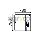 Vitre arrière plate - claire pour téléscopique JCB 160/00760 adaptable