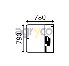 Vitre arrière plate - claire pour téléscopique JCB 160/00760 adaptable