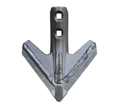 Aileron de déchaumeur avec renfort acier, plaquettes carbure et rechargement HORSCH 60034843 adaptable