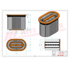 Filtre à air primaire adaptable HIFI FILTER SA17560