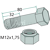 Boulon M12x1,75 x 32 x 80 pour broyeur DÜCKER adaptable 
