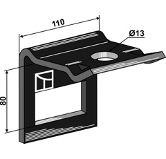 Halter für Zinken 80x10 - Mehrere Marken