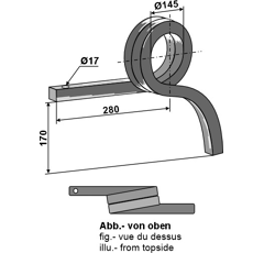 Gedr. Schwergrubberstiel 35x35 (links) Nachbau  