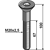 Boulon M20x2,5 x 100 pour broyeur RÖLL adaptable - Blacksteel©