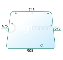 Pare-brise pour machine agricole DEUTZ 04366119 adaptable