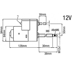 Scheibenwischermotor 12 V für Teleskoplader MERLO 022683|M022683 Nachbau
