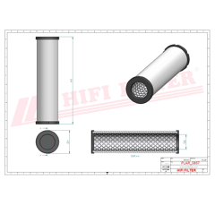 Filtre à air sécurité adaptable HIFI FILTER SA16233