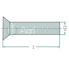 Rivet à tête fraisée pour semoir KVERNELAND AC657271 adaptable