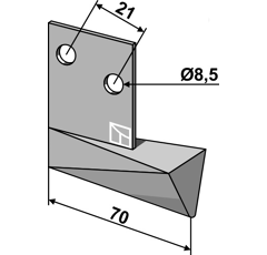 Schar für Gülle-Injektor 70 mm für Rotalabour – Nachbau