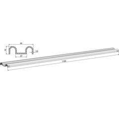 Barre pour épandeur BERGMANN 1071 adaptable