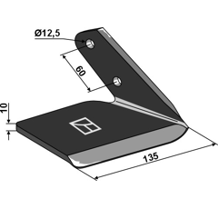 Aileron droite pour FARMET 3013014 adaptable - BlackSteel©