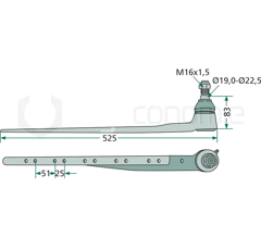 Tête de lame pour barre de coupe JOHN DEERE AZ50341 adaptable