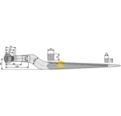 Silozinken für STOLL-Lader 472260 Nachbau  