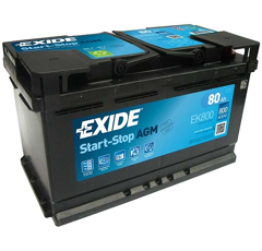 Batterie 12 V 80 AH EK800 Exide