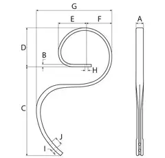 Dent nue pour vibroculteur KÖCKERLING 504000 adaptable